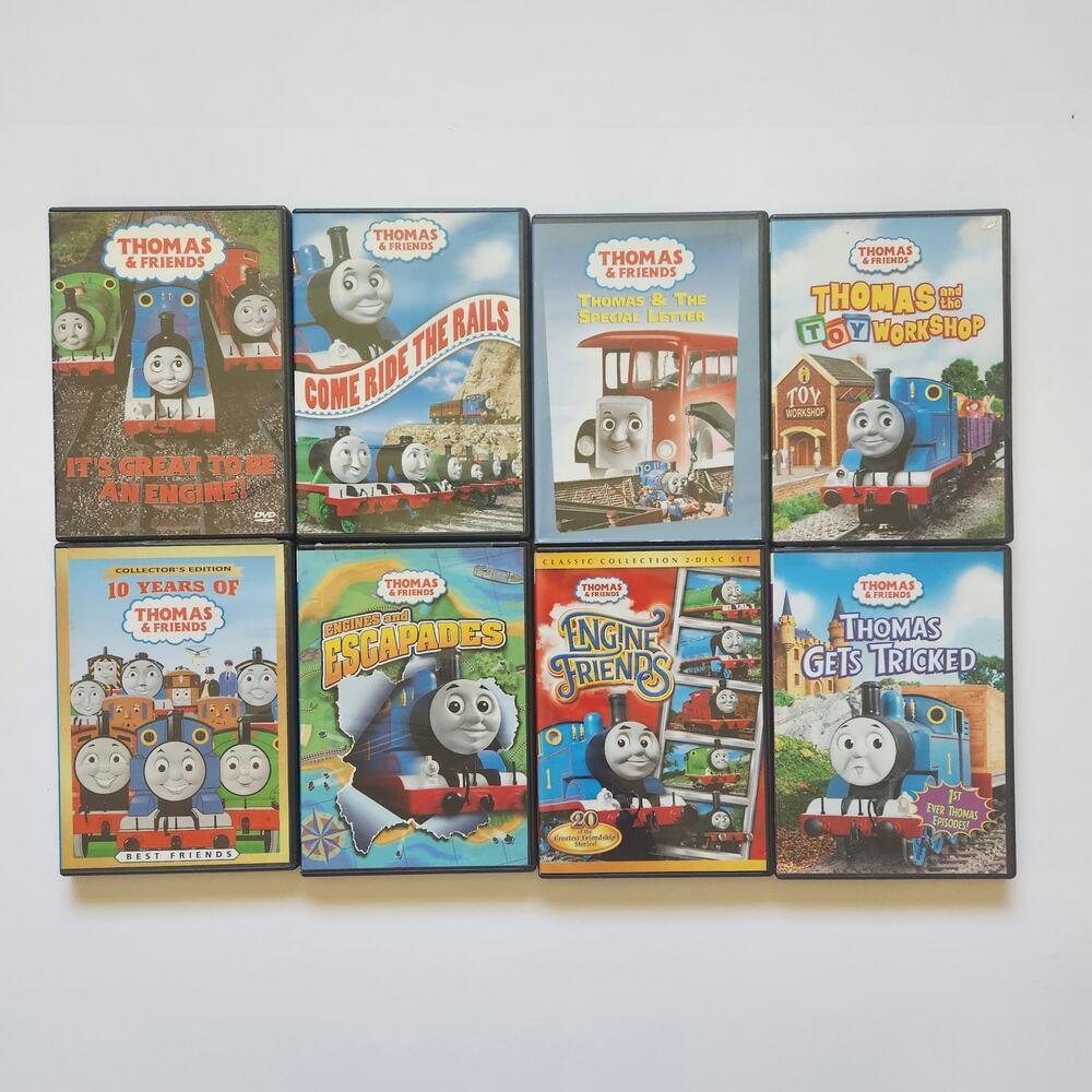 x8 DVD Lot Thomas the Train Engine Children's DVD Show 68 Episodes Toddler Boys